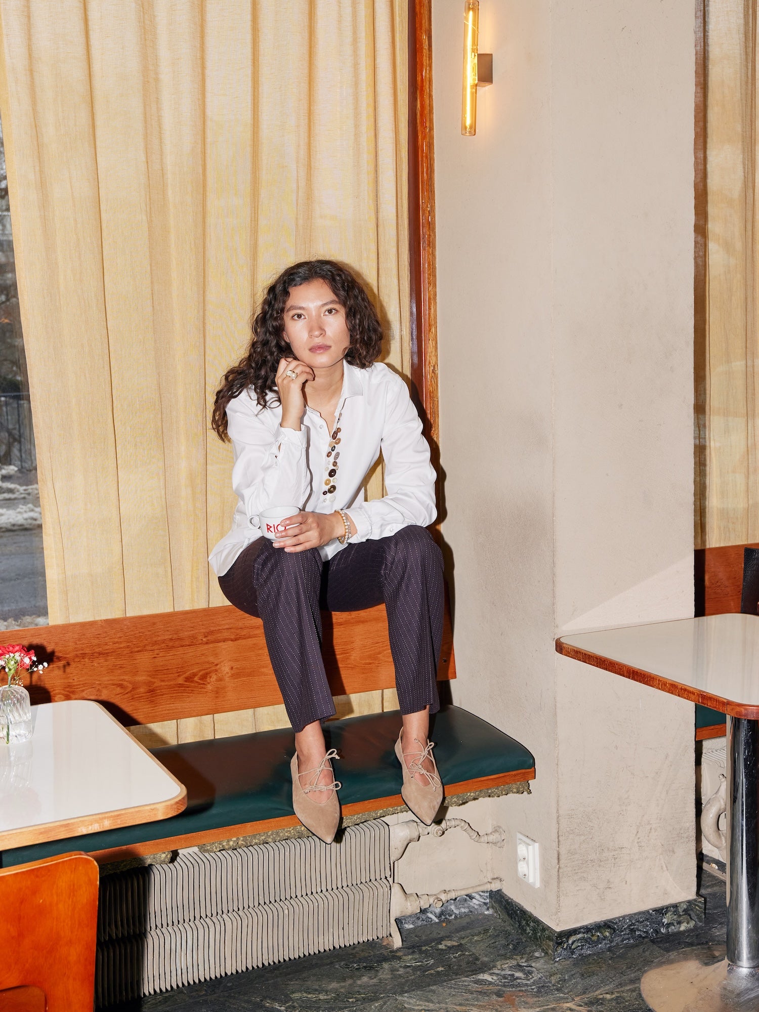 THE AMIE BEIGE POINTY BALLERINA