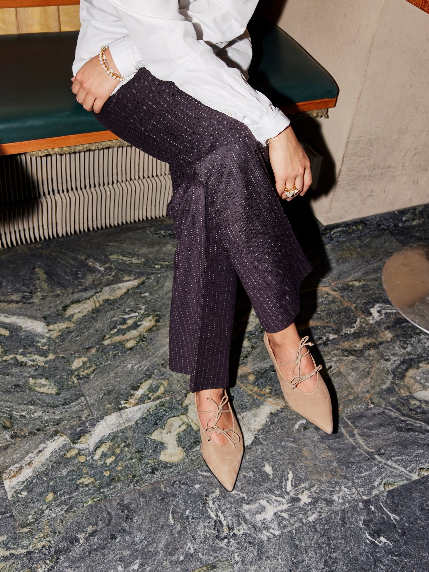 THE AMIE BEIGE POINTY BALLERINA