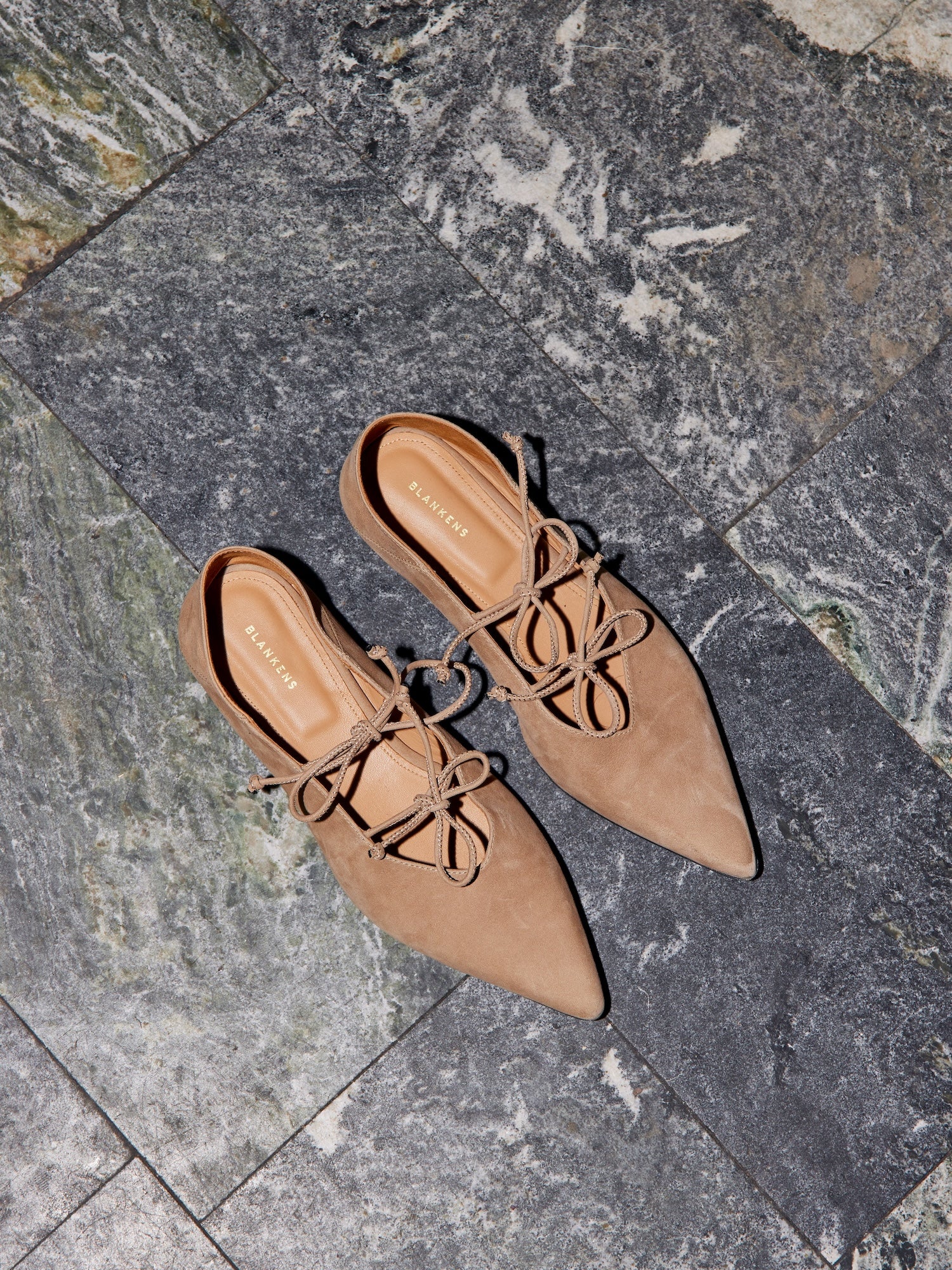 THE AMIE BEIGE POINTY BALLERINA