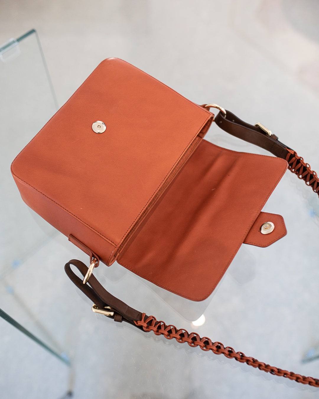 Blankens The Madeira bag leather orange/terracotta coloured bag