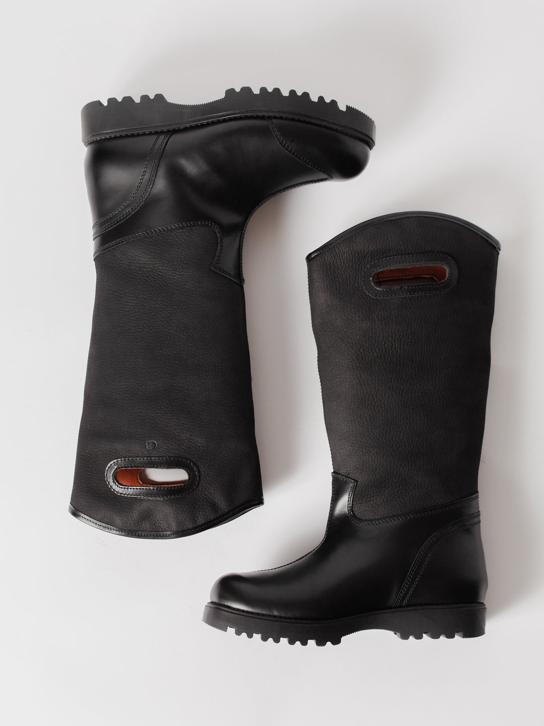 Blankens black boot with handles The Alexia High Black Eco