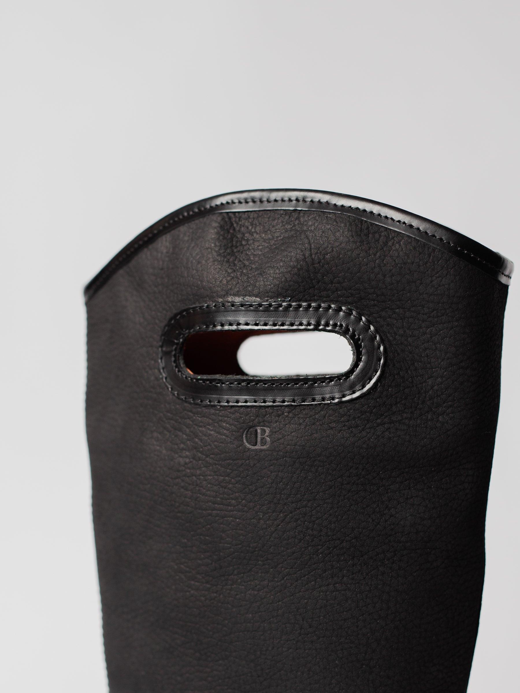 Blankens black boot with handles The Alexia High Black Eco detailed picture of the handle