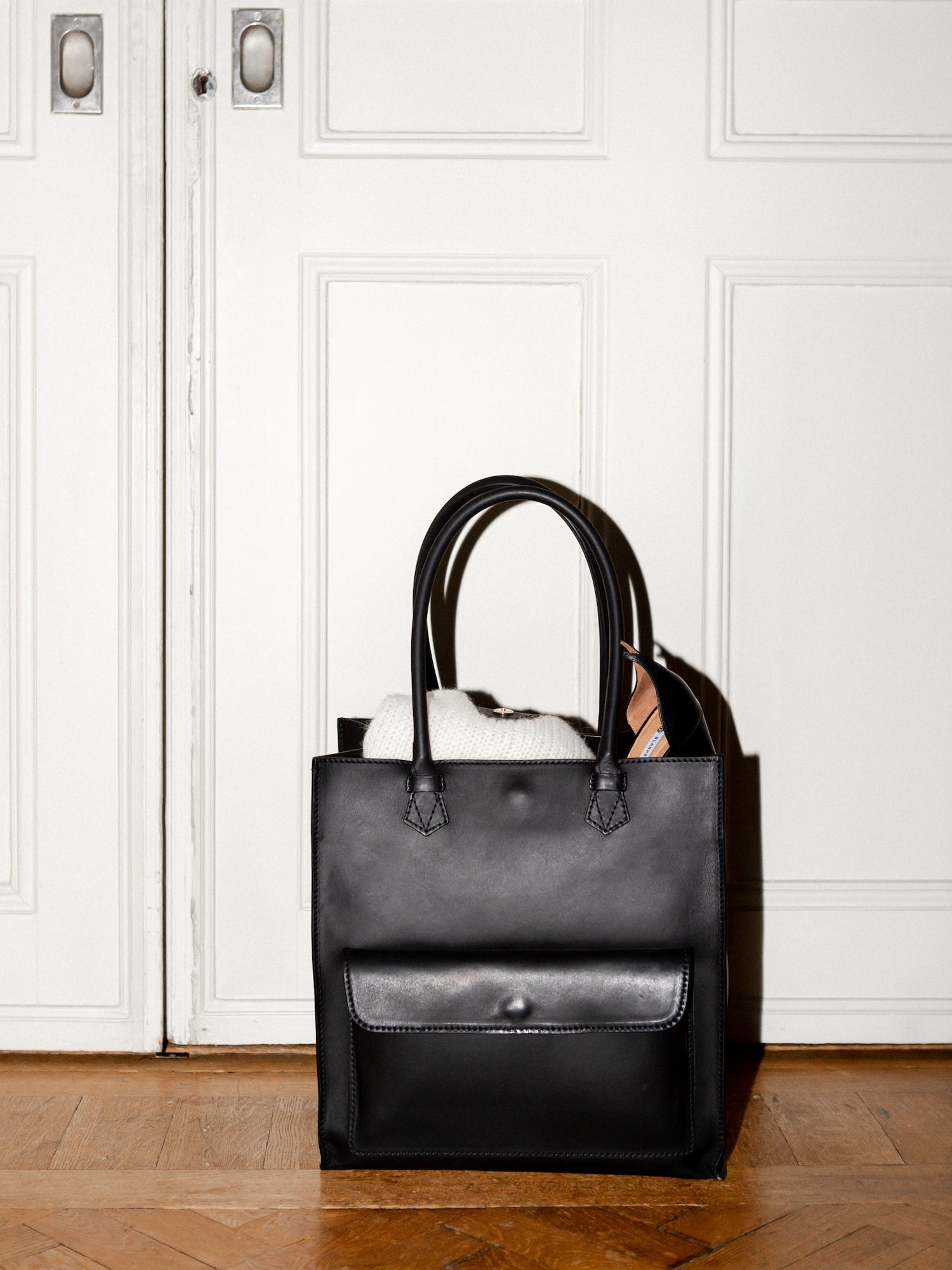 Blankens The Martha Travel black leather weekens bag