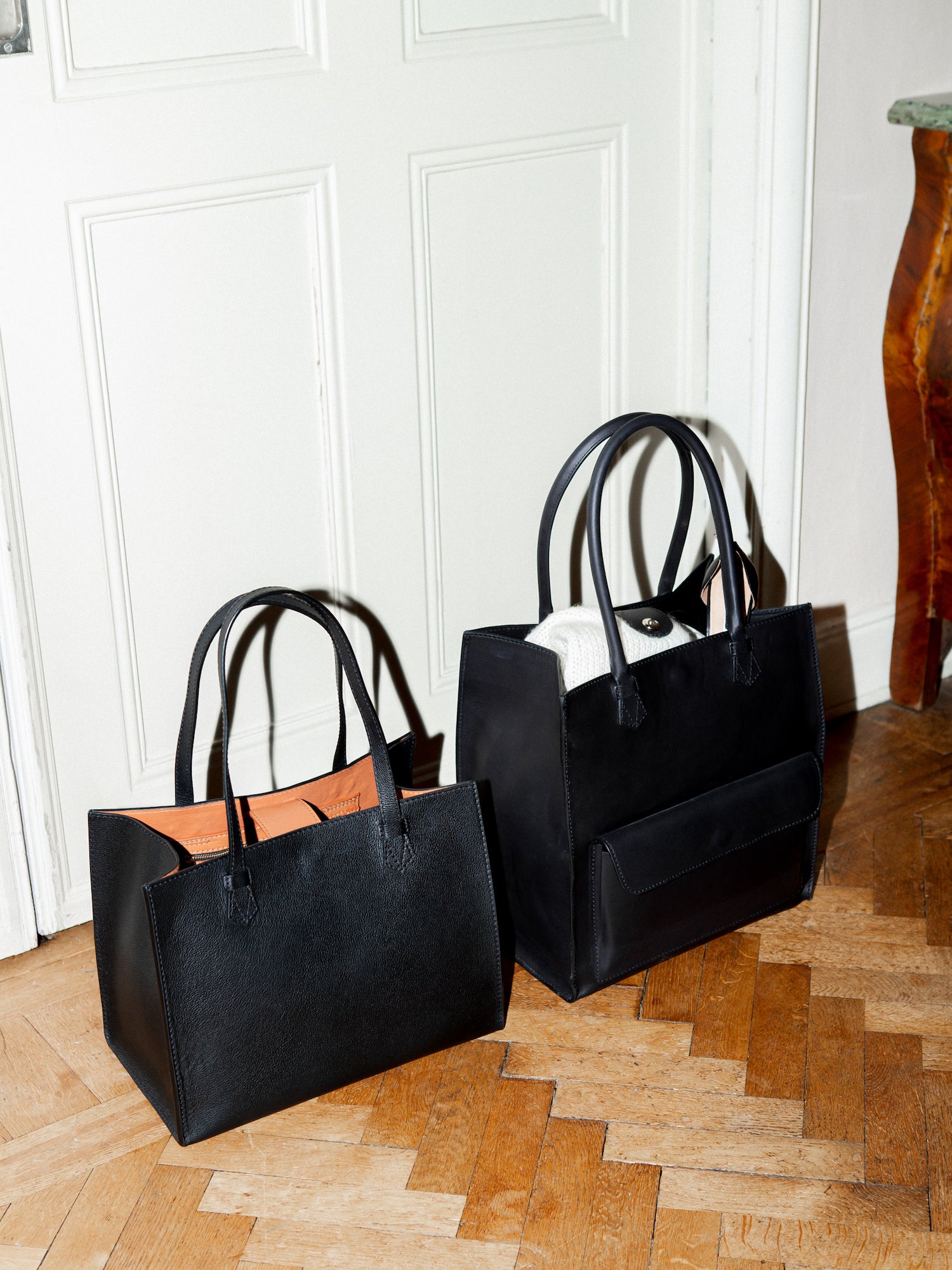 Blankens The Martha Travel black leather weekens bag