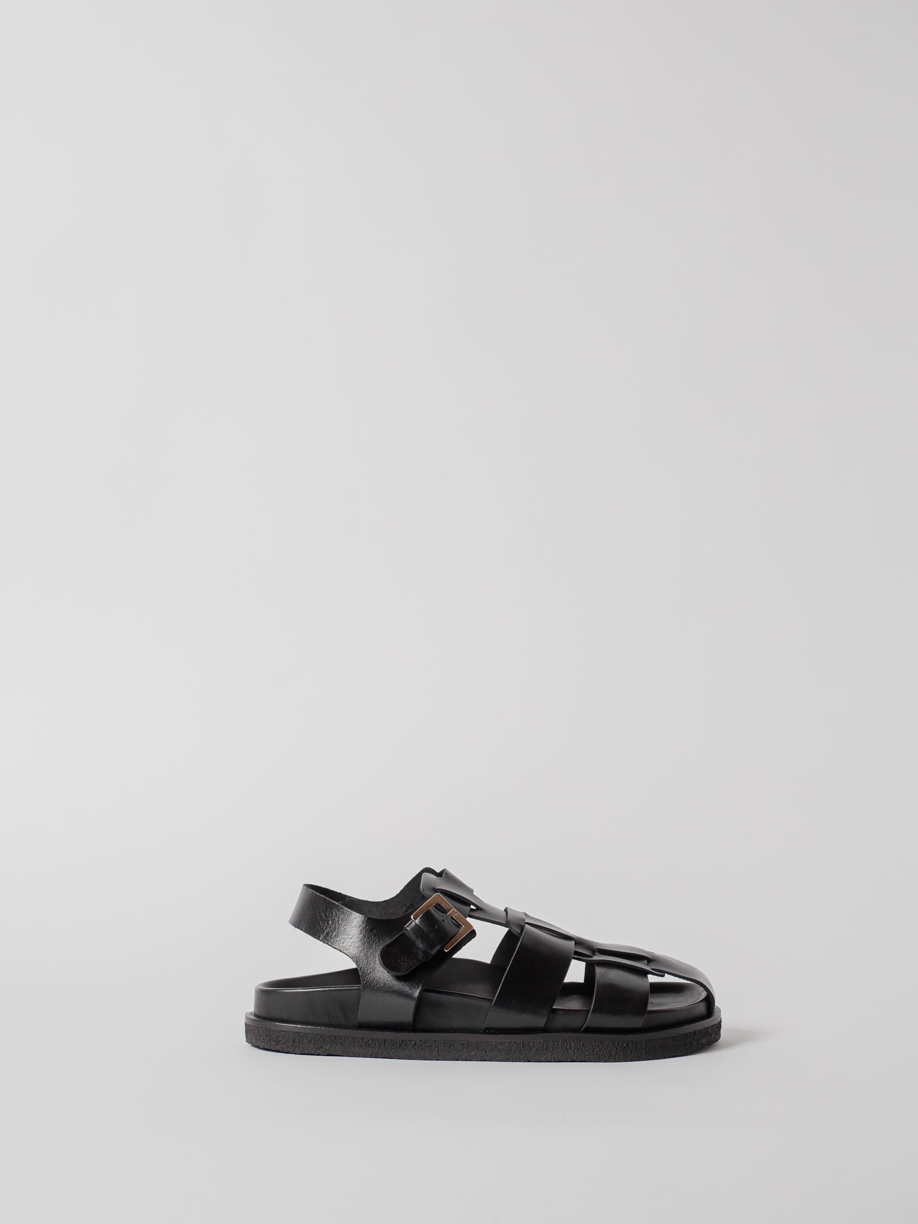 Blankens Sanremo Sempre black leather sandal.