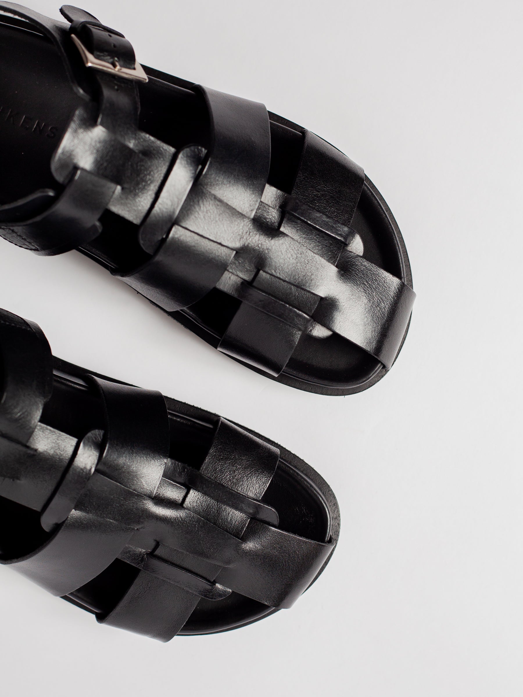 Blankens Sanremo Sempre black leather sandal.