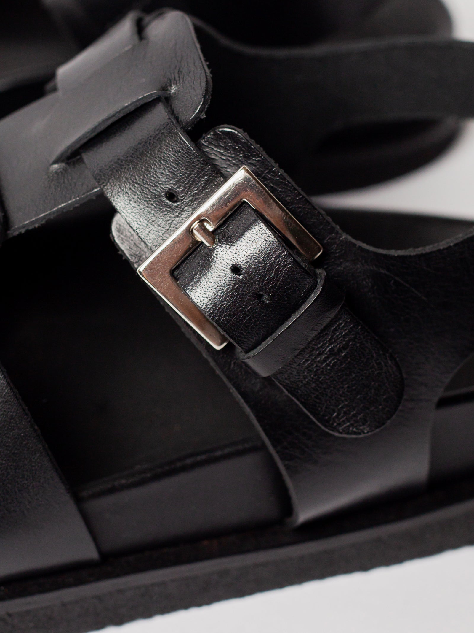 Blankens Sanremo Sempre black leather sandal.