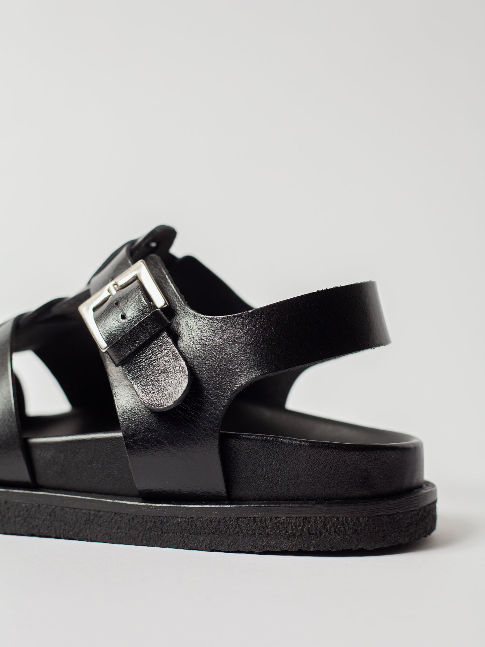 Blankens Sanremo Sempre black leather sandal.
