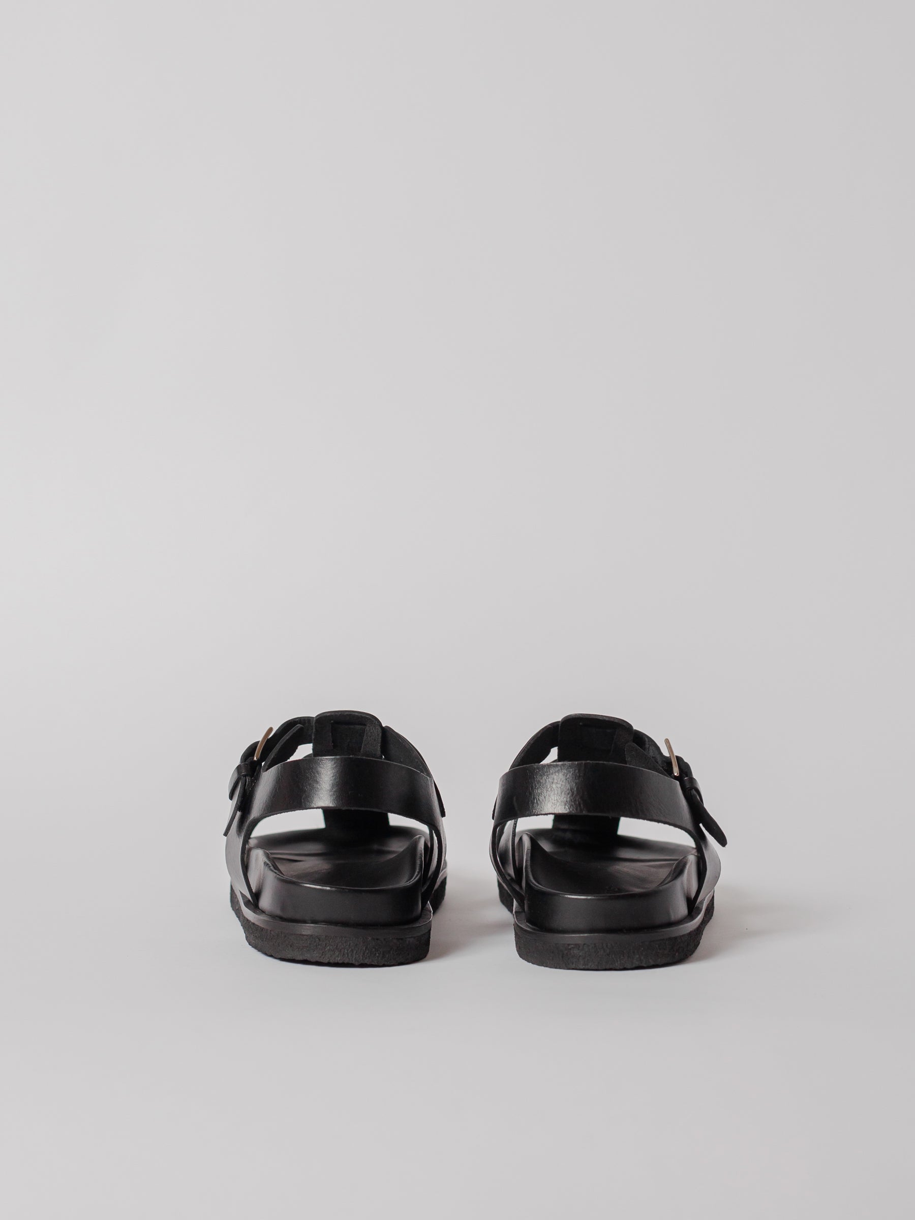 Blankens Sanremo Sempre black leather sandal.