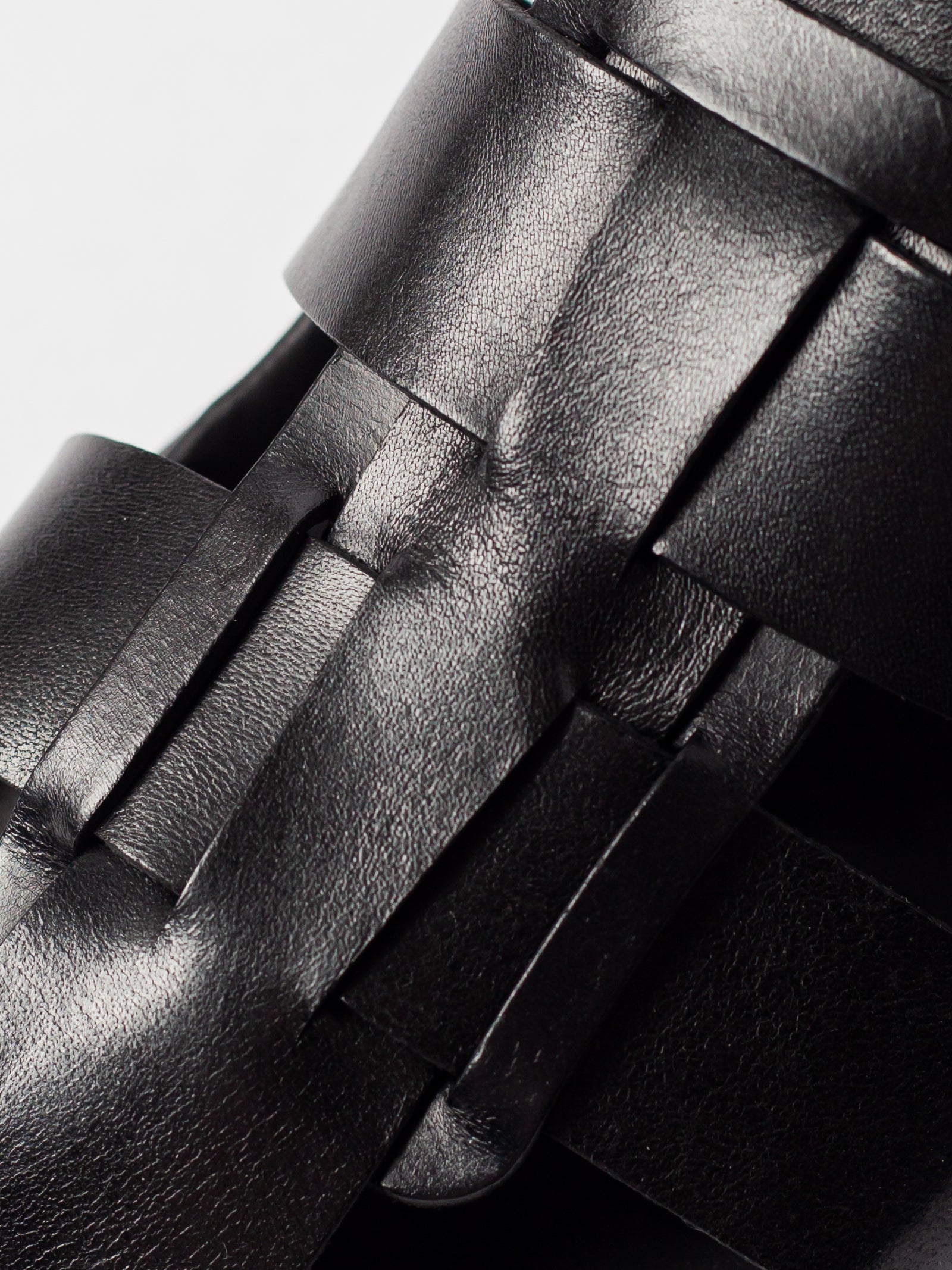 Blankens Sanremo Sempre black leather sandal.